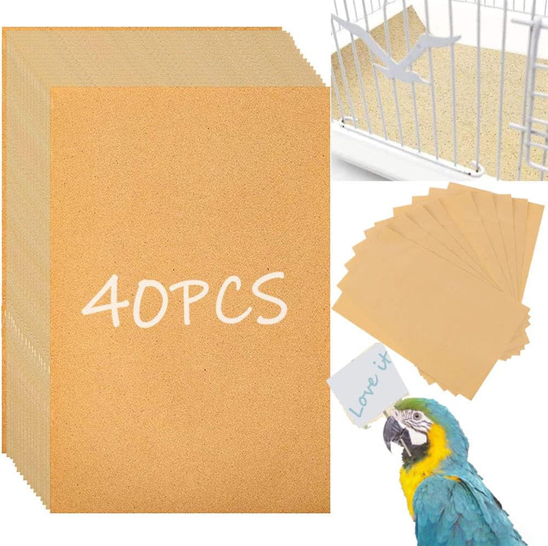 40PCS Gravel Liner Paper for Bird Cage