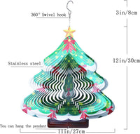 FANTAART Christmas wind spinner, 12 inch stainless steel snowman yard sculpture - view 15