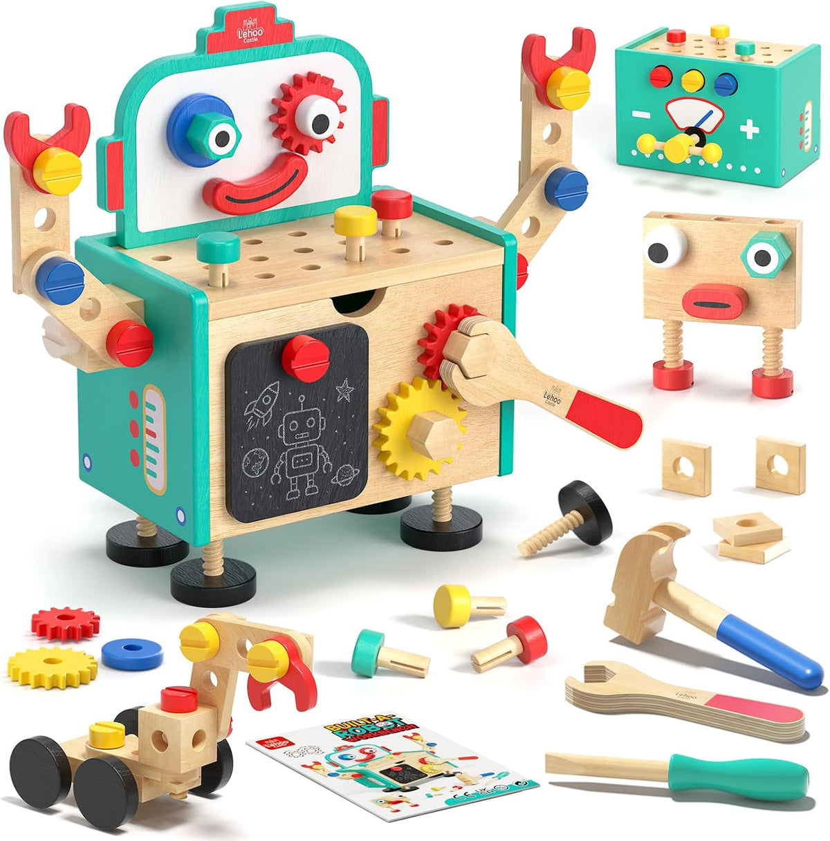 Lehoo Castle Montessori Kids Tool Set - Robot (Green)