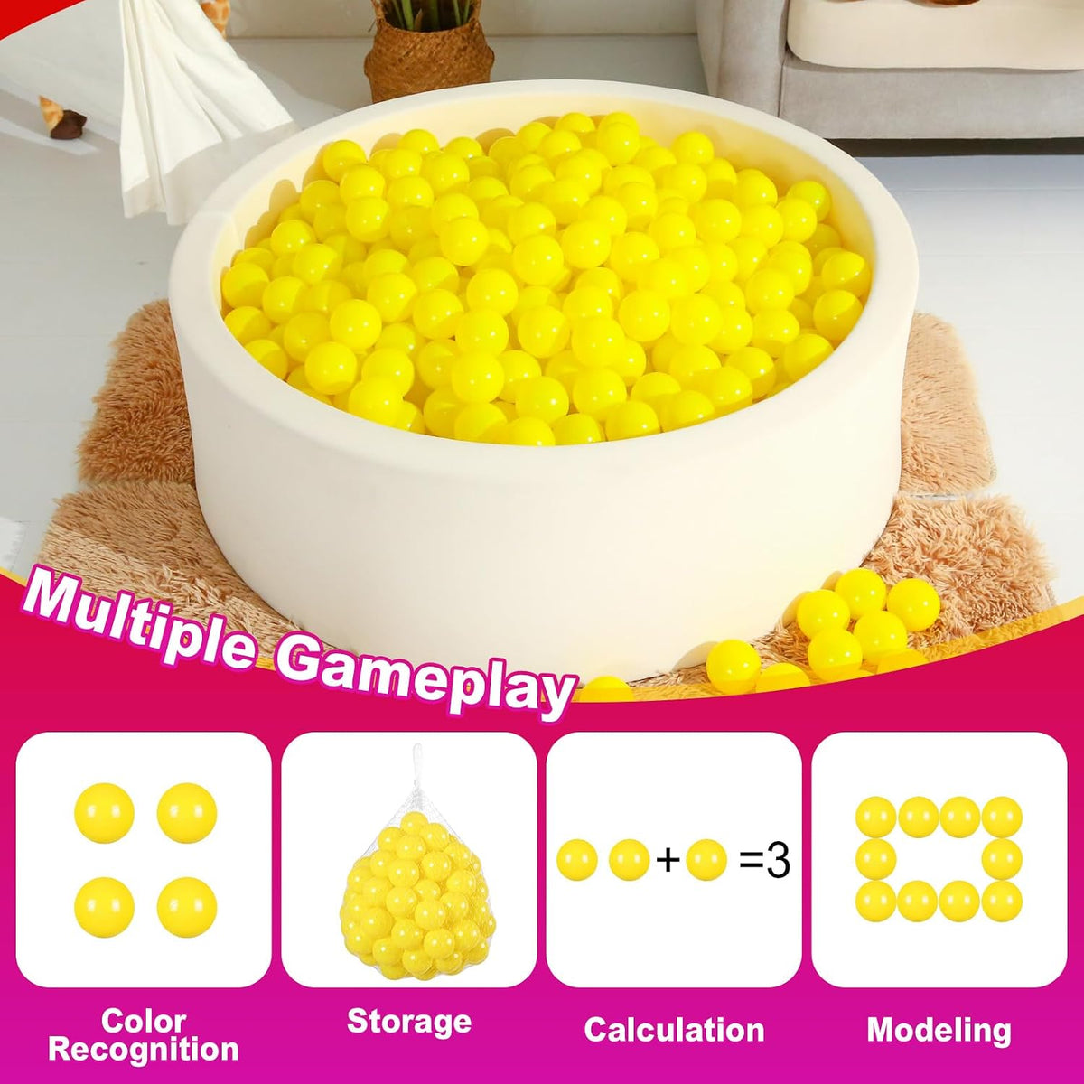 Realhaha 2.76 inch ball pit balls in mixed colors - view 29