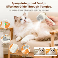 Pet Steam Brush for Dogs & Cats - Large / White - image 3