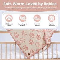 Small Pet Blanket, 100% Organic Cotton - Pink - image 2