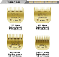10# Grooming Ceramic Pet Clipper Blades Compatible with Andis & Oster - Gold / 4 Pack（3.2-13mm） - image 2