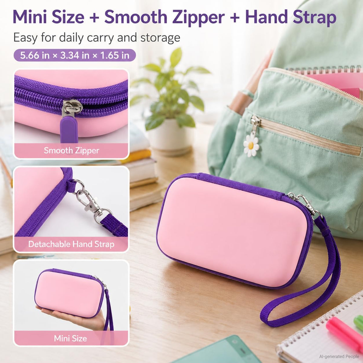 ALKOO kids smartphone case, zip carrying box for kids toy phones and learning cameras - view 24