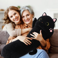 MaoGoLan 44 inch black cat plush body pillow with yellow eyes - view 13