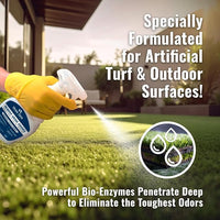 Pet Odor Eliminator Spray - Bio-Enzyme Cleaner for Dog & Cat Urine | Instantly Removes Odors on Artificial Grass, Carpet, Rugs & Tile | Pet & Kid Safe, 32 oz Ready-to-Use