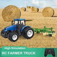 KNACKTOYZ remote control farm tractor with dual rotary swath windrower, 1/24 scale - view 2