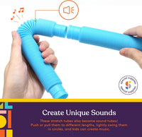 Special Supplies Fun Pull and Stretch Tubes for Kids, Pop, Bend - 30-Pack Primary Colors - image 3