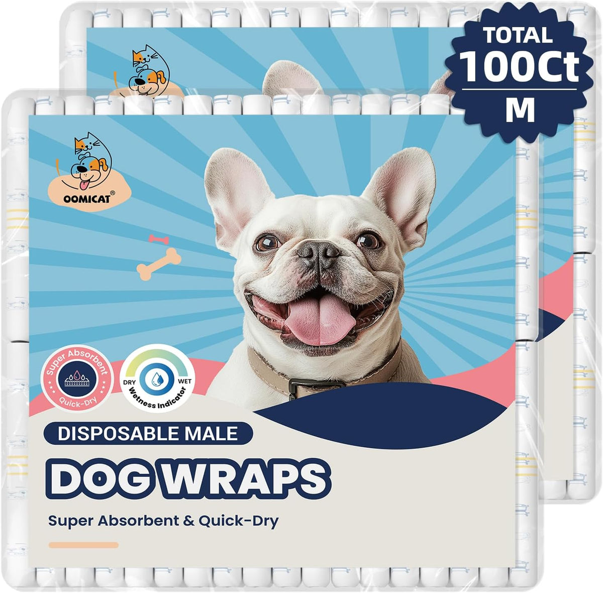 Dog Diapers Male, X-Small 50 Ct - Medium: 100Ct