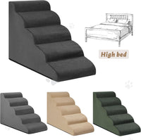 Dog Stairs for Small Dogs and Cats - Black / 5 / Standard 5-Step 22.2"H - image 4