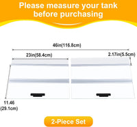 29.21x11.69 x0.16in Clear Tempered Glass Canopy – Essentials for Fish - 2PCS-23x11.46in - image 2