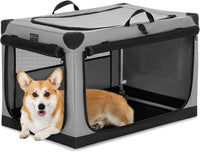 PETSFIT 36" Soft Portable Dog Crate - 30.0"L x 20.0"W x 19.0"H / Gray