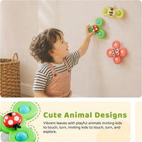 LiKee Strong Suction Cup Fidget Rotating Sensory Bath Toys for Baby - Insect-1 - image 4