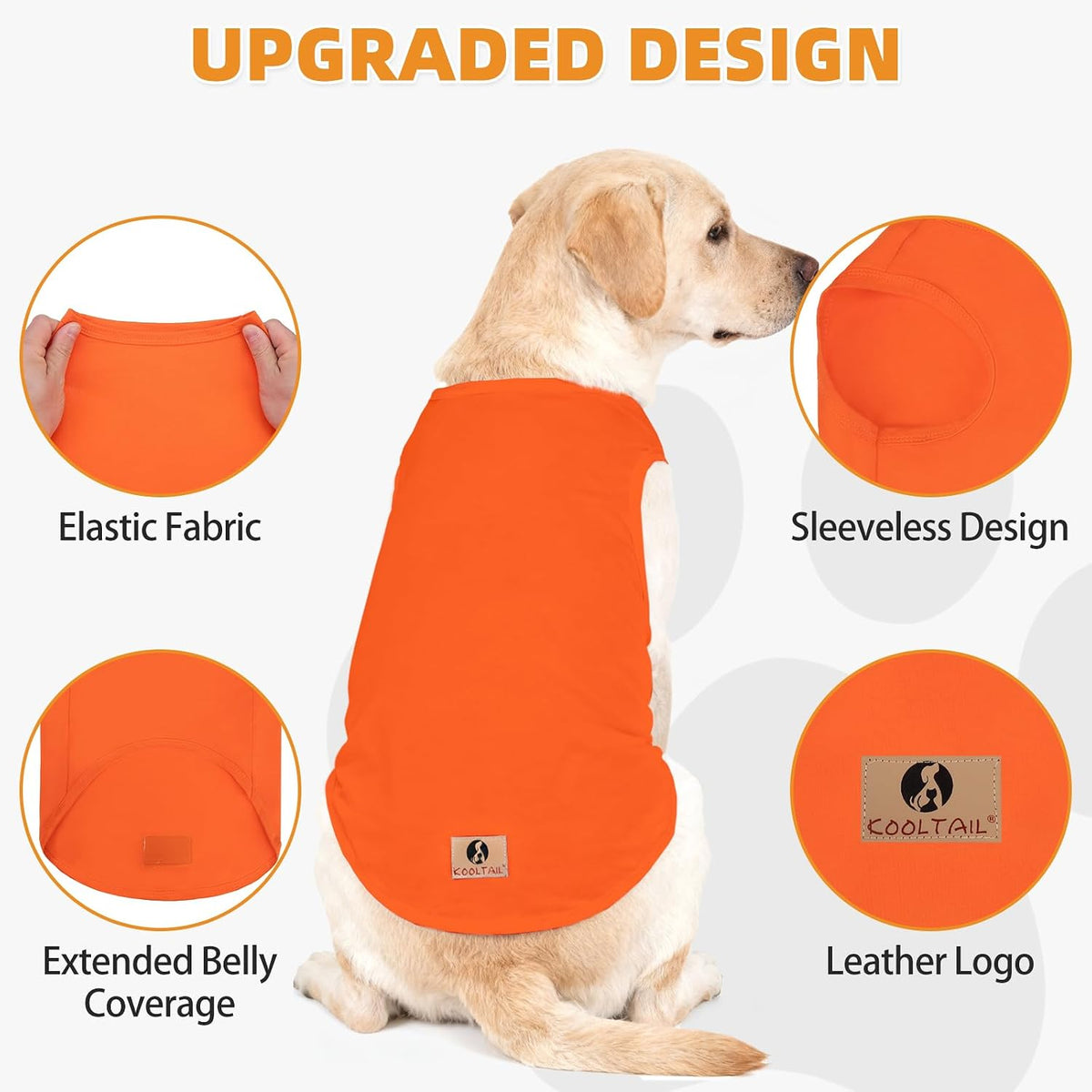 Halloween Dog Shirts for Large Dogs - Orange&Red / X-Large(Chest 26", Back 19") - image 2