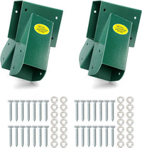 BETOOLL A-Frame 2 Brackets Swing Set Bracket with Mounting Hardware – Fun for Kids & Family - End Brackets(2Pcs-Green)