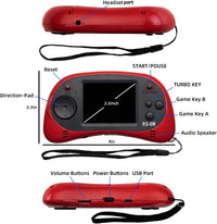 EASEGMER kids handheld game console RS-8M with 2.5 inch screen in blue - view 9