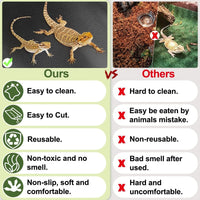 Reptile Carpet, Reptile Mat, Bearded Dragon - 3 PCS / Black 18"×79" - image 2