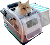 Soft-Sided Airline Approved Cat Carrier with Expandable Hideaway - Slate Cruiser