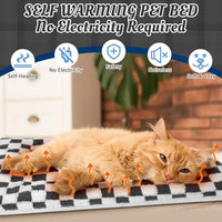 2 Pack Self Warming Cat Dog Bed Pad - Dark Grey / 21" X 14" / Plaid - image 4