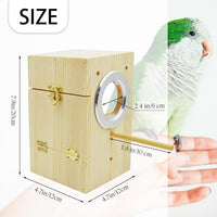 Parakeet Nesting Box Transparent Bird House Bird Nest Box for Cage - Wooden / [M:7.9 x 4.7 x 4.7 lnches] - image 2