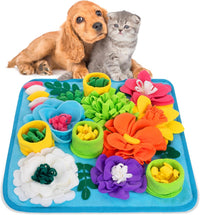 Snuffle Mat for Dogs, Sniff Mat Slow Feeding Mat for Small Pets Cats, Rabbits - Help Stress Relief - Sky Blue