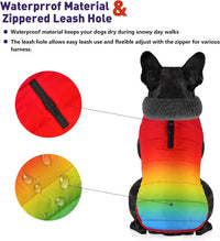 Waterproof Dog Winter Coat - Rainbow / 2XL(Chest Girth:27.6-34.7") - image 2