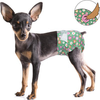 Pet Soft Dog Diapers Female, Disposable Female Dog Diaper - Green Flower / XX-Small(36Pcs) - image 4