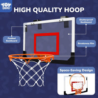 TOY Life Basketball Hoop Over The Door Basketball Hoop – Fun for Kids & Family - White-Classic - image 3