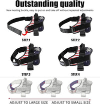 Bolux Dog Harness, No-Pull Reflective Dog Vest, Breathable Adjustable Pet Harness with Handle for Outdoor Walking - No More Pulling, Tugging or Choking (Flag, Medium)