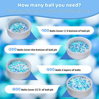 MoonxHome Ball Pit Balls for Toddlers - M-green&blue / 100 - image 2