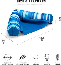Big Joe Noodle Sling No Inflation Needed Pool Seat with Armrests - Blurred Blue / Noodle Sling - image 2