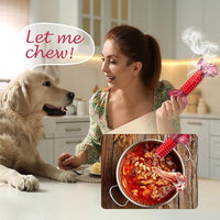 Apasiri Tough Dog Toys for Aggressive Chewers Beef Flavor: 8" Dog Chew Bone for Large Breed, Nylon & Rubber Chew Toy for Medium Large Dogs