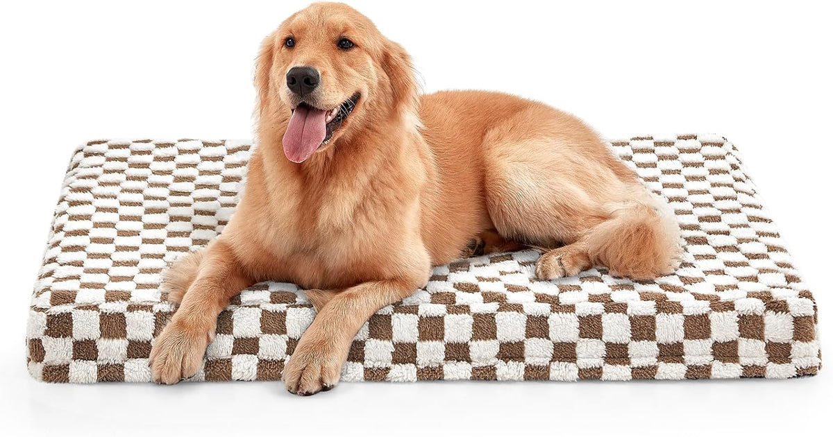 JOEJOY Dog Bed for Large Dogs - XL (42x28) / Brown