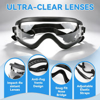 Medium Clear Dog Goggles Eye Protection - Classic Clear / Medium - image 4