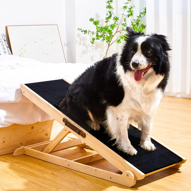 Woohoo Dog Ramp for Couch & Bed, Adjustable Wooden Ramp for Dogs – Essentials for Dogs