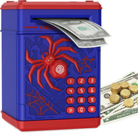 Spider Fingerprint Piggy Bank - Blue