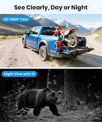 AUTO-VOX Wireless Backup Camera Solar Magnetic: 1-Min DIY Install, 5" 1080P Hd Dual Channel Monitor, Protective Carry Case, Stable Signal, IP69 Waterproof Back Up Systems Camera for Truck,Car,Trailer