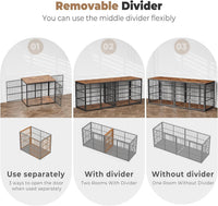 Lyromix 86.62'' Dog Crate Furniture Large Breed TV Stand, Grey – Essentials for Dogs - Retro Brown / 94.5"L x 29.1"W x 37.6"H / TV Stand Crate - image 4