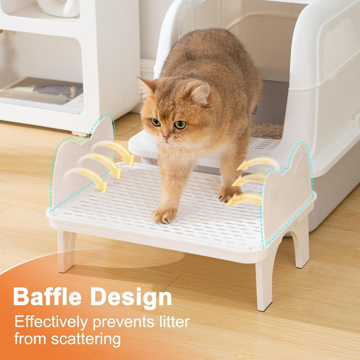 Uross Cat Litter Box Step - White / 1 - image 4
