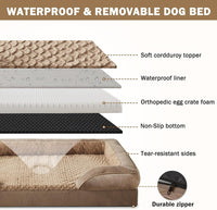 Orthopedic Dog Beds Large Sized - Brown / L (35"x 25"x 6.5") - image 4