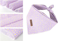Lionet Paws Spring Daisy Dog Bandana Washable Cotton Handkerchief - Purple Daisy / Large (Pack of 1) - image 3