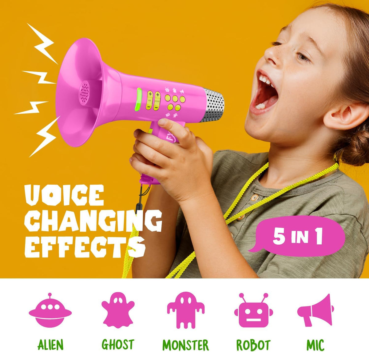 5 In 1 Voice Changer for Kids - Pink - image 3