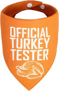 Fall Dog Bandana Artistic Sketch Maple Leaf Golden Orange - Turkey Tester / Medium