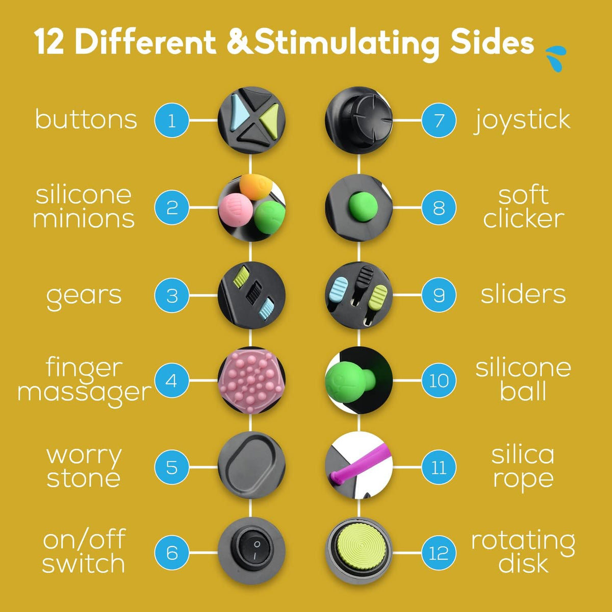 PILPOC theFube Fidget Cube - Blue & Mix - image 3