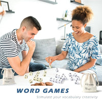Crossword dice game with 15 acrylic letter dice and canvas pouch - view 12