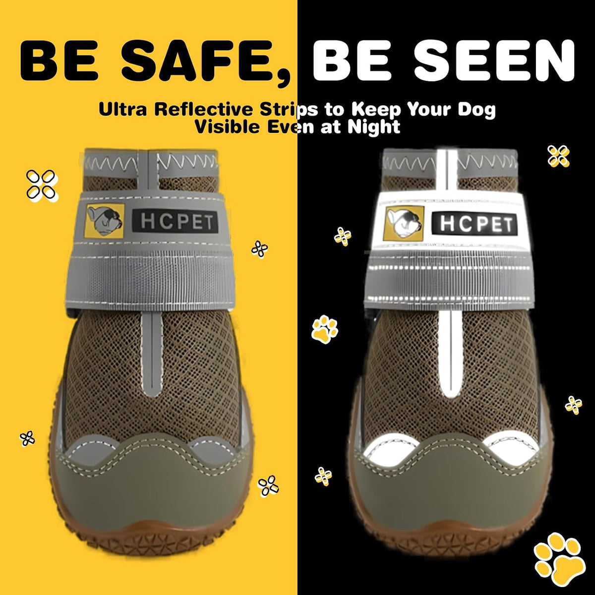 Dog Boots Waterproof Dog Shoes for Medium Large Dogs - Army Green / Width 1.57 in - image 4