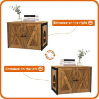 Cat Litter Box Enclosure, Hidden Litter Box Furniture - Warm Brown - image 4