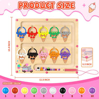 Ice Cream Magnetic Color and Number Maze - Pink - image 3