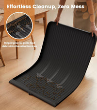 Dog Food Mat 36"x24", Waterproof Dog Bowl Mat - Black - image 2
