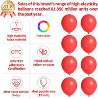 110pcs Black Balloon 12 inch - 12inch(normal) / A03-coral Red - image 2